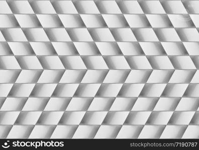 3d rendering. Abstract modern gray trapezoid pattern ceramic wall background.