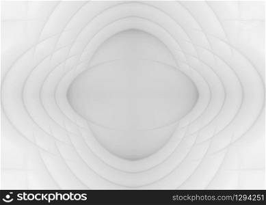3d rendering. Abstract modern overlap White curve pattern wall background.