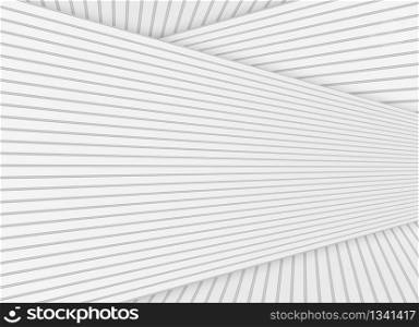 3d rendering. abstract modern parellel white panels wall design background.