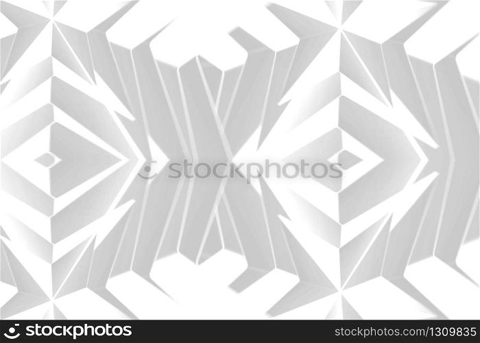 3d rendering. Abstract modern polygonal pattern design wall background.