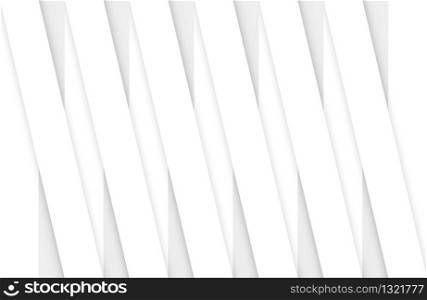 3d rendering. Abstract parallel white panel bars pattern wall background.