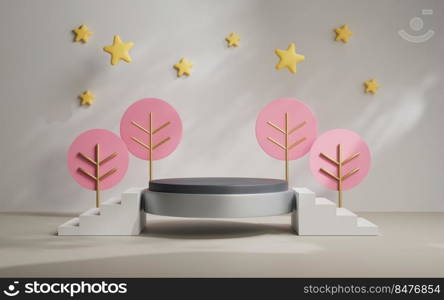 3d rendering abstract platform podium product presentation backdrop