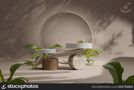 3d rendering abstract platform podium product presentation backdrop