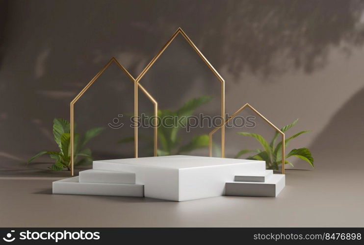 3d rendering abstract platform podium product presentation backdrop