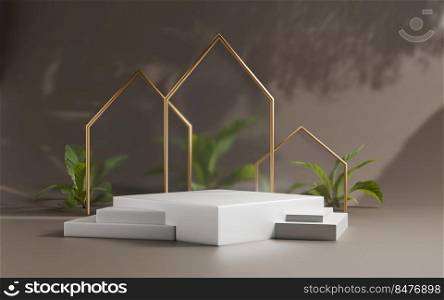 3d rendering abstract platform podium product presentation backdrop