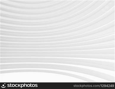 3d rendering. Abstract White Curve pattern background.