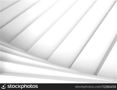 3d rendering. Abstract White modern panel wall background.