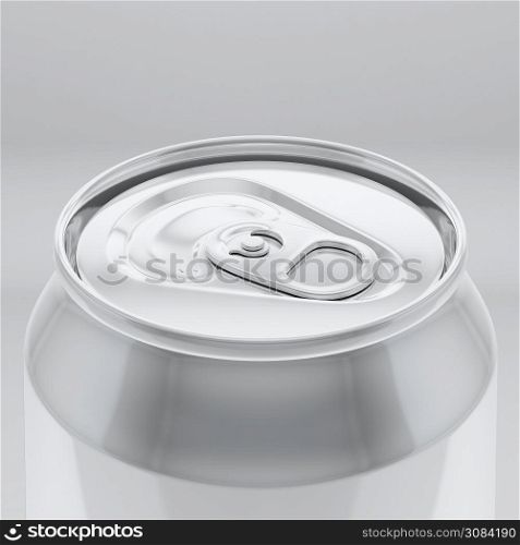 3d rendering aluminium cans on white background