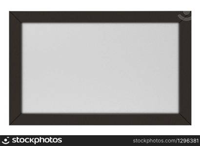 3d rendering. Black wooden frame picture isolated on white background with clipping path.
