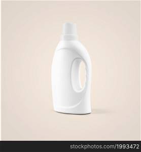 3D rendering blank white cosmetic plastic bottle with dropper handle isolated on grey background. fit for your mockup design.