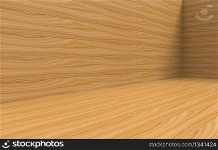 3d rendering. brown wood panels wall and floor background for any design texture.