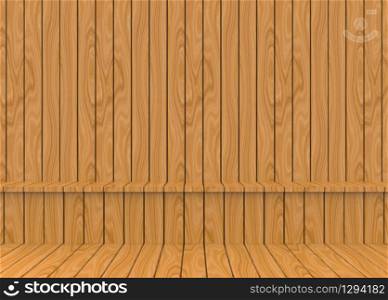 3d rendering. Brwon wood panels seating and wall of sauna background.