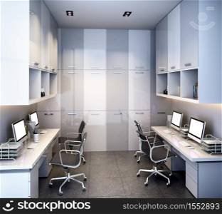 3d rendering business meeting room on high rise office building