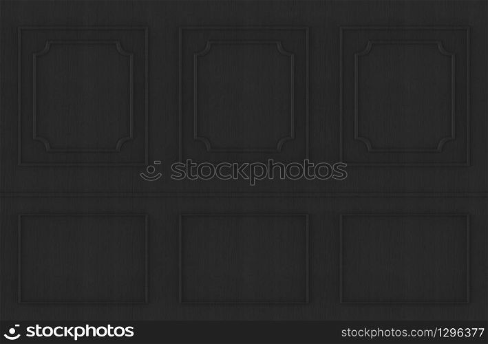 3d rendering. dark square classical pattern wall background.