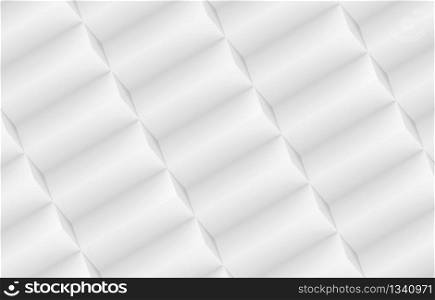3d rendering. diagonal modern minimal design whtie long cube stack row wall texture background.
