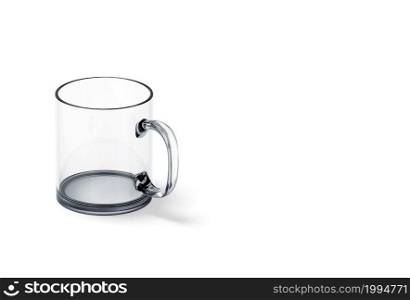3D rendering Empty glass placed on a white background. fit for your design project.