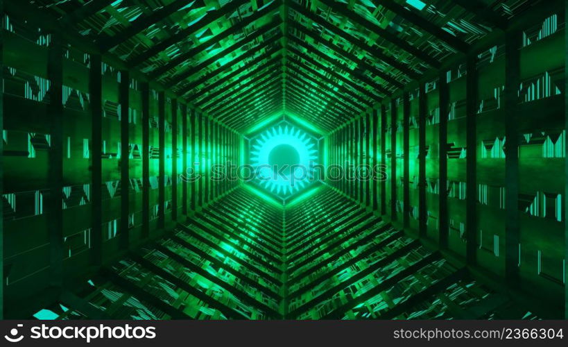 3D Rendering. Flight in abstract sci-fi tunnel. Futuristic motion graphics, high tech background. Time warp portal, lightspeed hyperspace concept. Glowing hi tech texture. Cyberpunk. 3D Rendering. Flight in abstract sci-fi tunnel. Futuristic motion graphics, high tech background