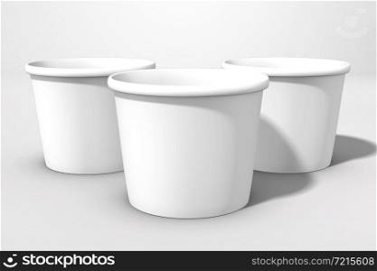 3d rendering food bowl isolated on colored background. fit for your mock up design.