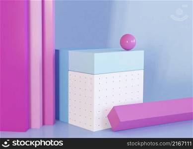 3d rendering geometric shapes background