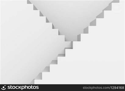 3d rendering. gray long and high stairs with copy space background.
