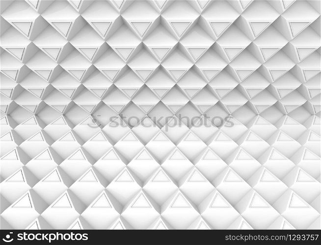 3d rendering. illusion style of modern triangle pattern wall background.