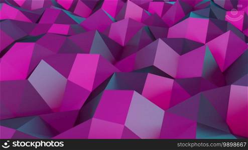 3d rendering low poly geometric surface. Computer generation abstract iridescent waving background.. 3d rendering low poly geometric surface. Computer generation abstract iridescent waving backdrop.