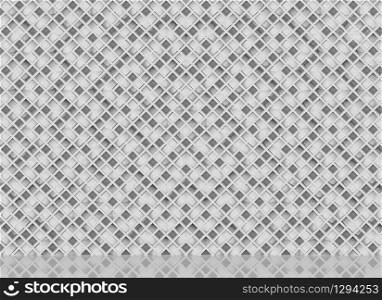 3d rendering. Luxurious diagonal White bars in modern grid geometic pattern wall decor background