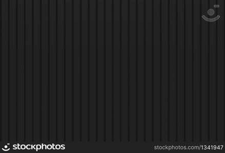 3d rendering. minimal black vertical panels wood wall background.