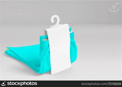 3d rendering mockup socks paper label. fit for your design.added copy space for text.