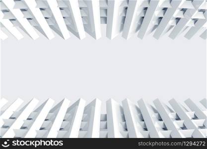 3d rendering. modern abstract white panel with copy space background.