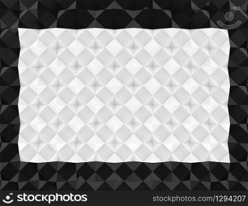 3d rendering. modern black and white square grid pattern wall background.