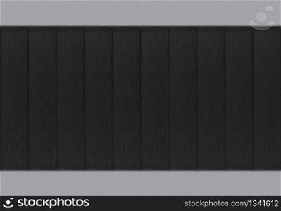 3d rendering. modern black metal panel plate row wall design background.