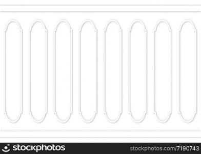 3d rendering. modern clean light gray classical pattern wall background.