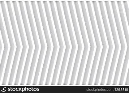 3d rendering. modern curve white panel row wall background.