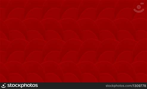 3d rendering. modern design Red fish or snake skin surface pattern curve texture background.