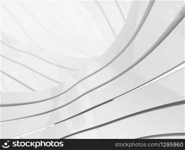 3d rendering. modern futuristic gray curve panels background.