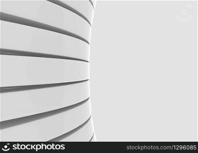 3d rendering. modern gray curve panels on copy space background.