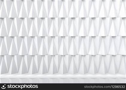 3d rendering. modern gray polygonal pattern stack wall backgorund.
