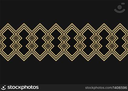 3d rendering. modern luxurious golden square grid pattern wave on black wall design background.
