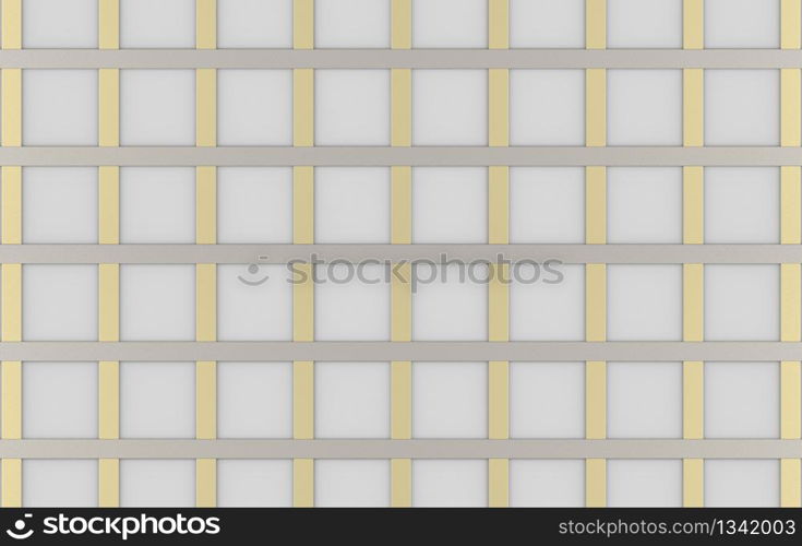 3d rendering. modern luxurious square gold silver grid line pattern design wall background.