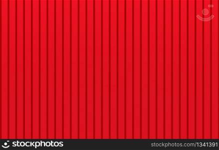 3d rendering. modern metal red parallel panels wall background