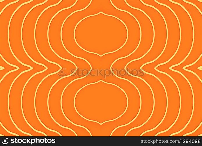 3d rendering. modern orange pattern wall background.