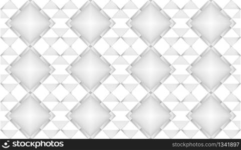 3d rendering. modern seamless design white grid square paper art pattern texture wall background.