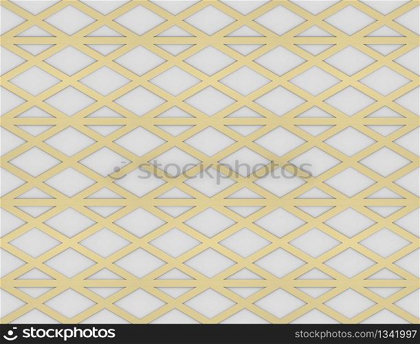 3d rendering. modern seamless luxurious gold triangle grid line pattern design wall background.