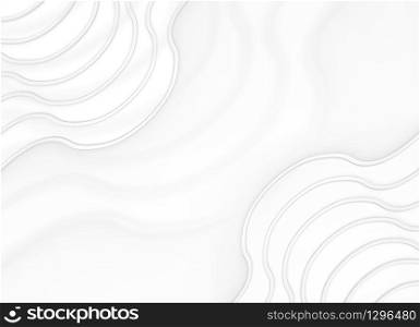 3d rendering. modern soft white curve wave pattern line on copy space background.