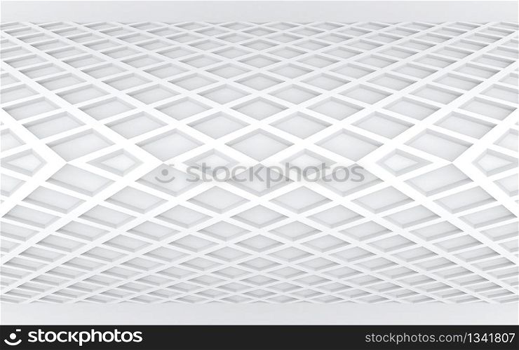 3d rendering. modern stripped gray square curve panel wall design background.