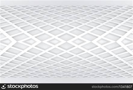 3d rendering. modern stripped gray square curve panel wall design background.