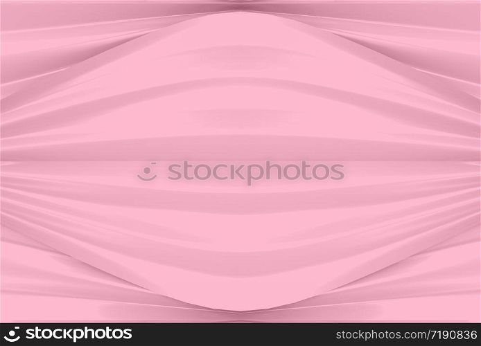 3d rendering. modern sweet pink curve waving pattern wall background.