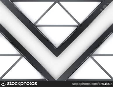3d rendering. Modern triangular shape pattern tiles on white background.