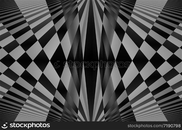 3d rendering. modern white and black stripped line shape pattern wall background.